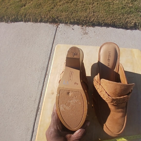 Indigo Tan Studded Mules - Picture 12 of 12